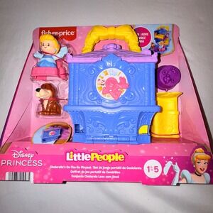 Fisher-Price Little People Disney Princess Cinderella On-The-Go Playset NEW